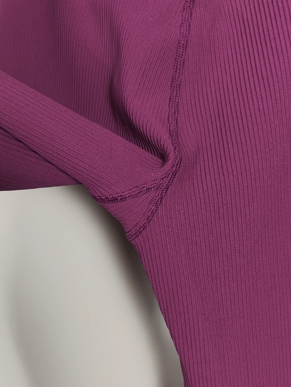 ATHLETA Elation Ultra High Rise Rib Snap Straight Leg Pant in Purple Size Small